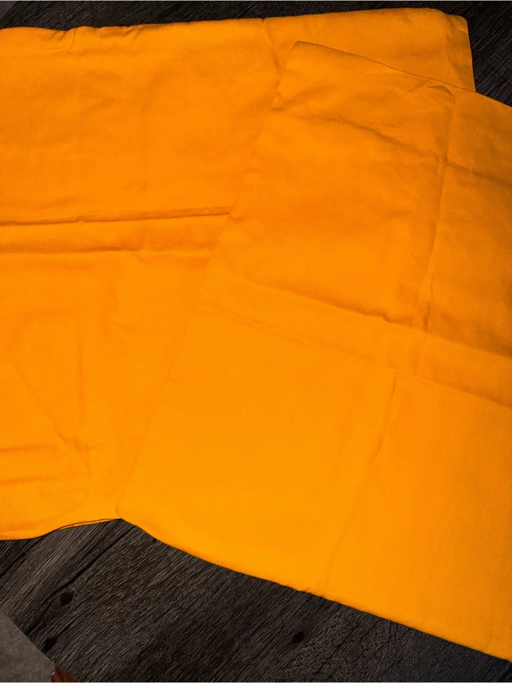 Solid Mango Throw Pillow Covers (2)